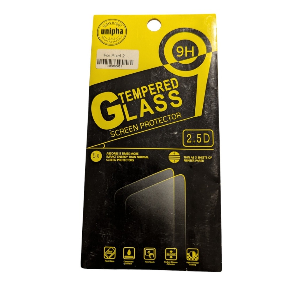 L1. Unipha Tempered Glass Screen Protector In Clear For An Google‎ Pixel 2